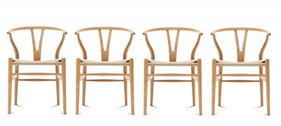 CH24 Wishbone Chair / Y-Chair Stuhl Eiche geölt 4-er Set Carl Hansen & Søn